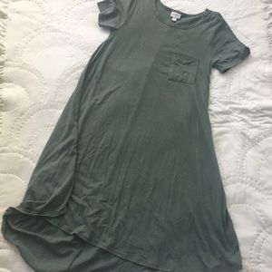 Lularoe green T-shirt Carly dress xxs
